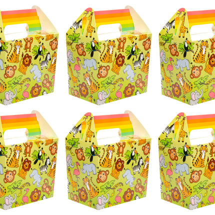 6 Wild Animal Party Food Lunch Boxes