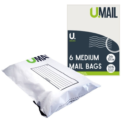 6 Medium Mail Bags