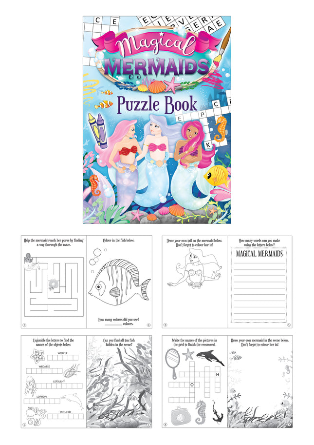 6 Mermaid Puzzle Books