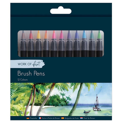 12 Brush Tip Pens