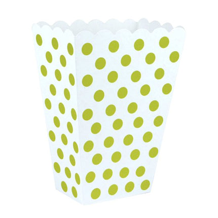 10 Gold Polka Dot Scalloped Treat Boxes
