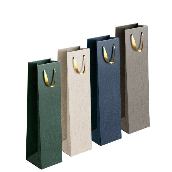 Embossed Matte Bottle Gift Bag