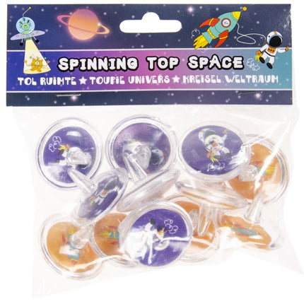 12 Space Spinning Tops (Bag)