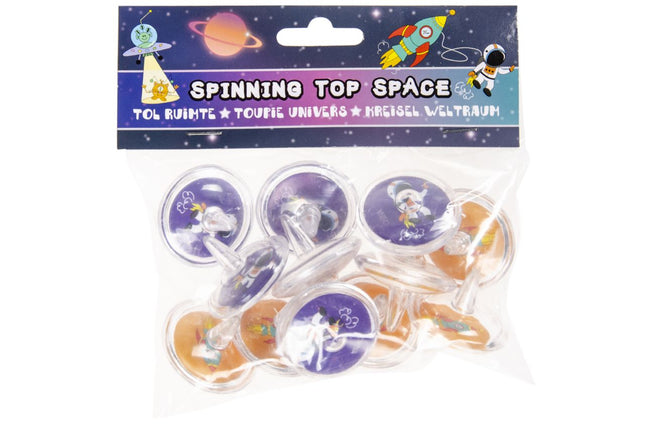 12 Space Spinning Tops (Bag)