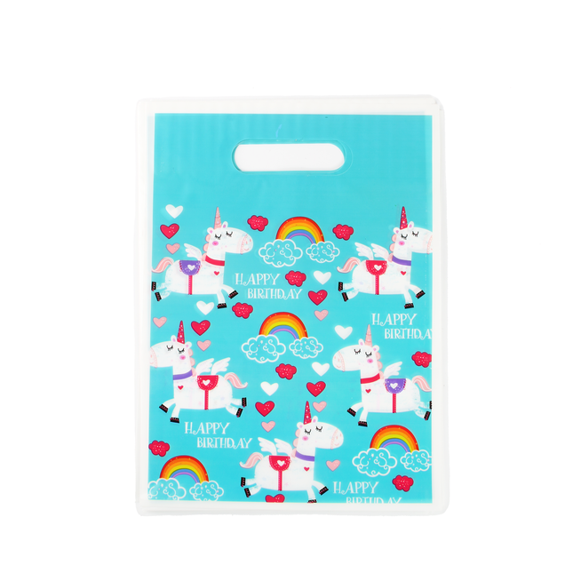 16 Unicorn Plastic Party Bags