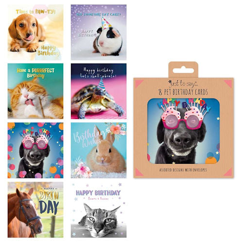 8 Pets Birthday Cards