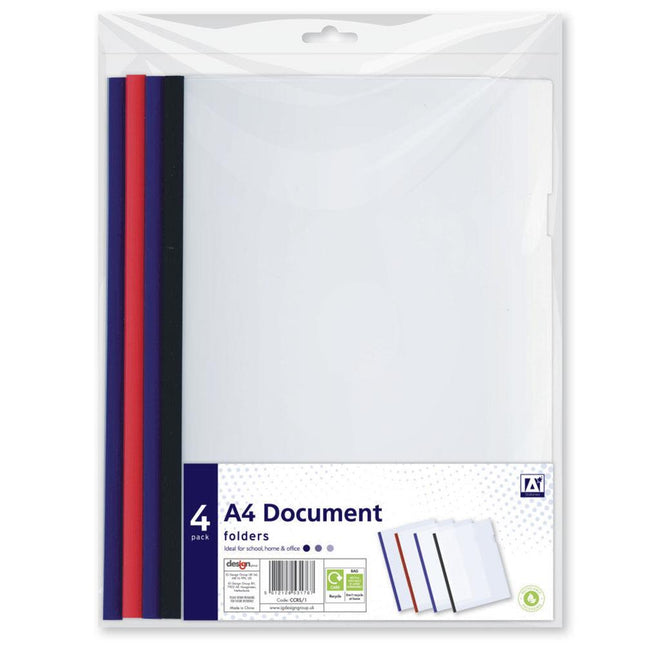 4 Pack A4 Document Folders