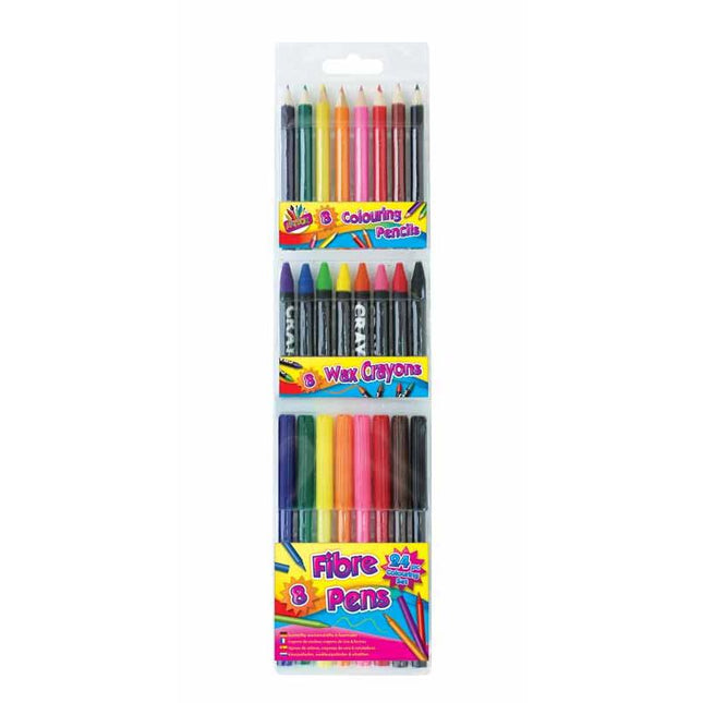 24 Piece Colouring Set