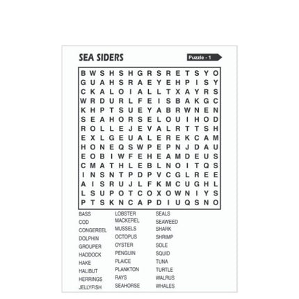 Travel Size Word Search Book