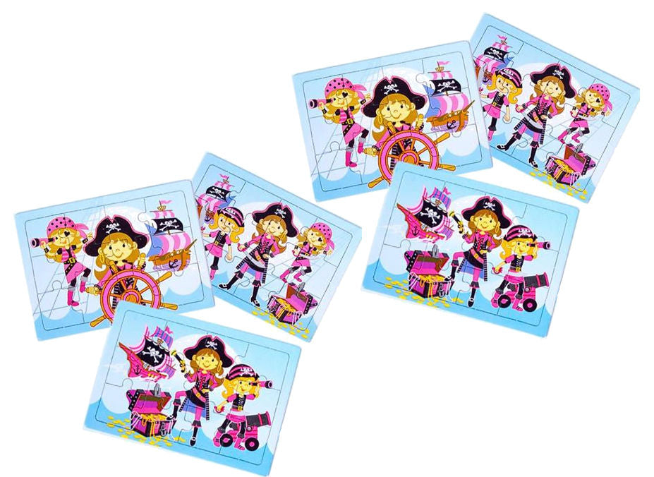 6 Pink Pirate Jigsaw Puzzles