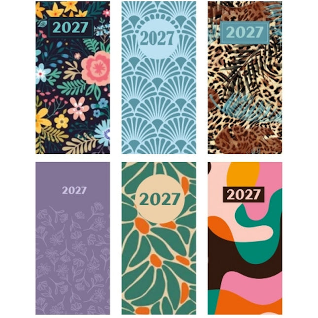 2027 Slim WTV Graphic Patterned Diary (Assorted)