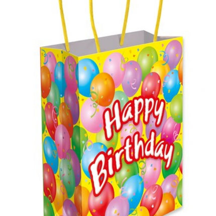 6 Happy Birthday Paper Handle Bags