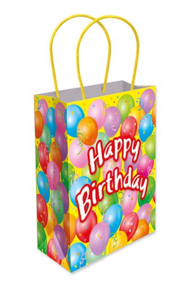 6 Happy Birthday Paper Handle Bags
