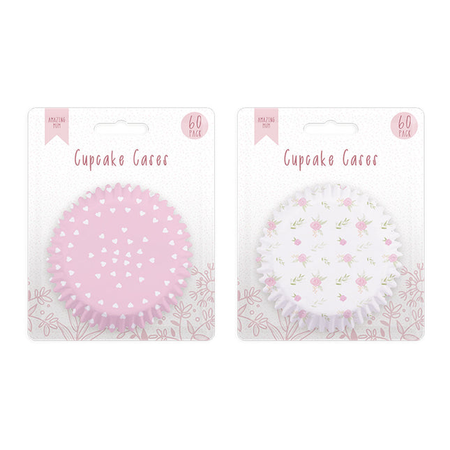 60 Mother's Day Printed Cupcake Cases