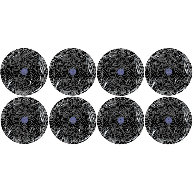 8 Halloween Spiderweb 9" Paper Plates