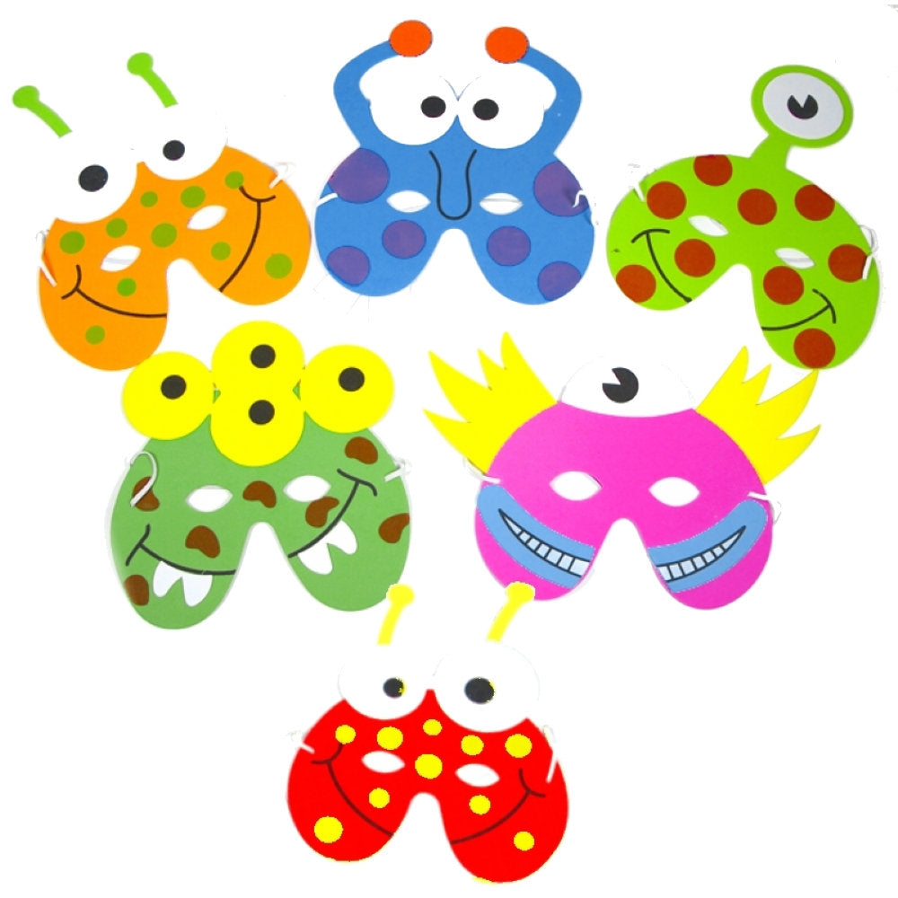 6 Foam Monster Masks