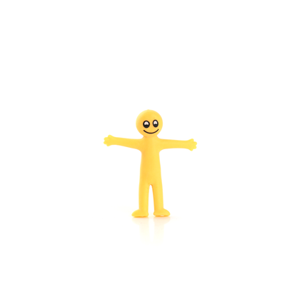 12 Yellow Stretchy Smiley Men