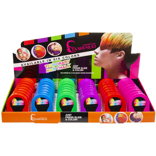 Hair Chalk 6 Pack – All Colours Temporary Colour Easy to Apply and Wash Out Fun for Parties Festivals Cosplay and Dress Up Safe for Kids and Adults