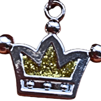 Glitter Dog Collar With Crown - Gold