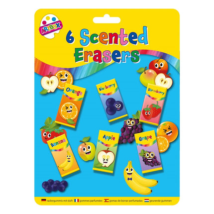 6 Scented Novelty Erasers