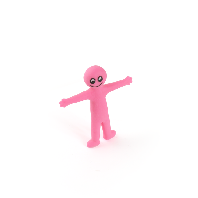 12 Pink Stretchy Smiley Men