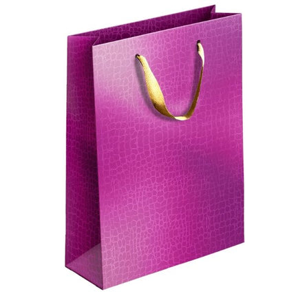 Coloured Embossed Metallic Large Gift Bag