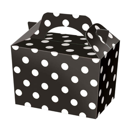 10 Black Polka Dot Boxes