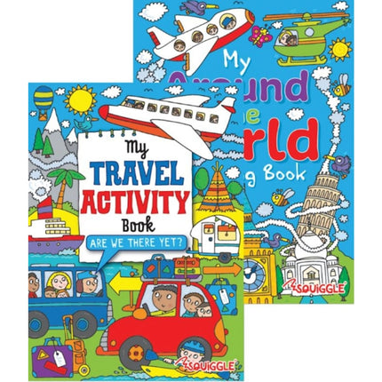 A4 Around the World/Travel Colouring Activity Book