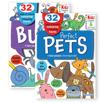 A4 Colouring Book Pets Bugs