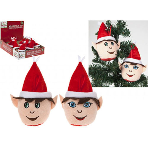 Christmas Elf Head Soft Toy