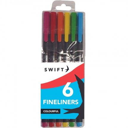 6 Colourful Fineliner Pens