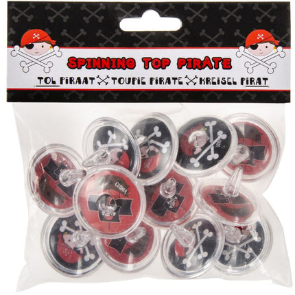 12 Pirate Spinning Tops (Bag)