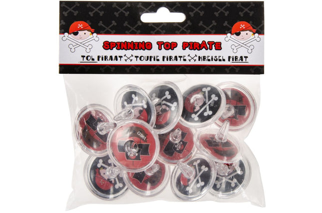 12 Pirate Spinning Tops (Bag)