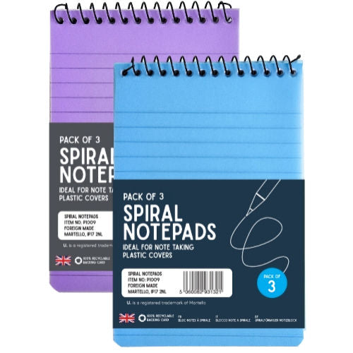 3 Spiral Note Pads