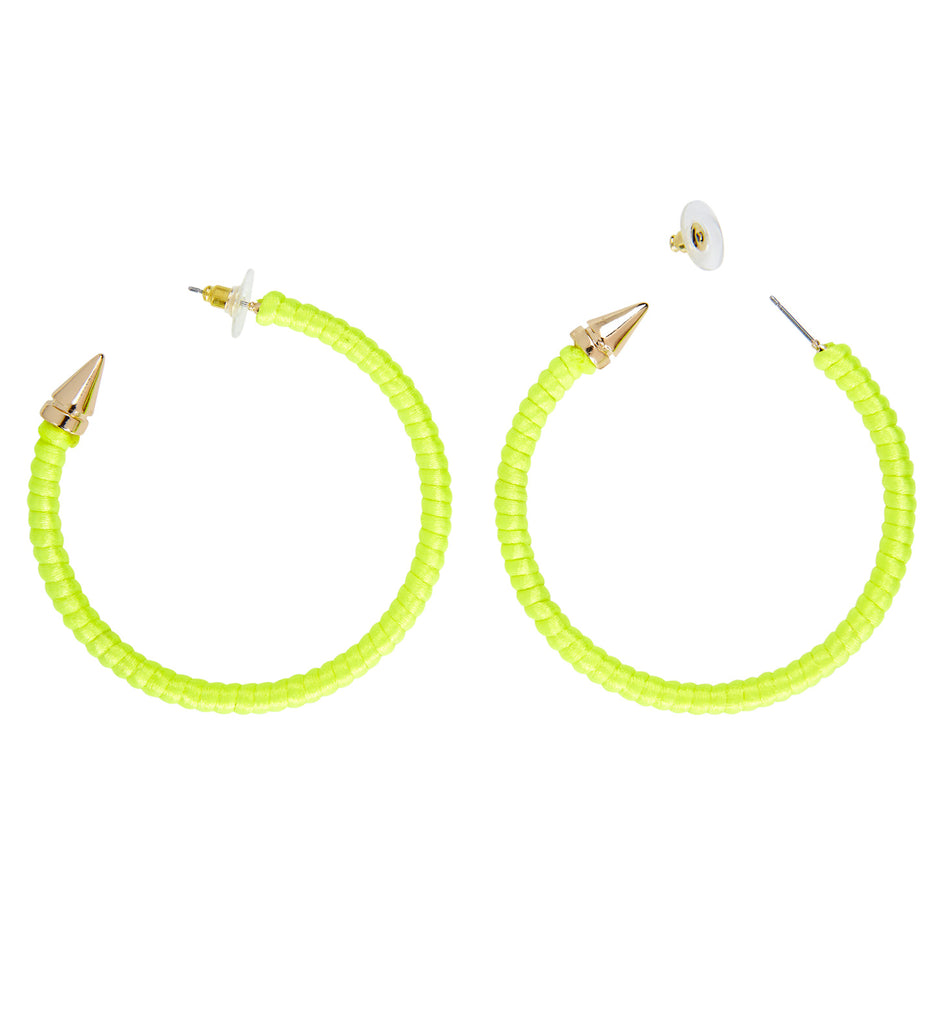 Pair of Neon Yellow Earrings