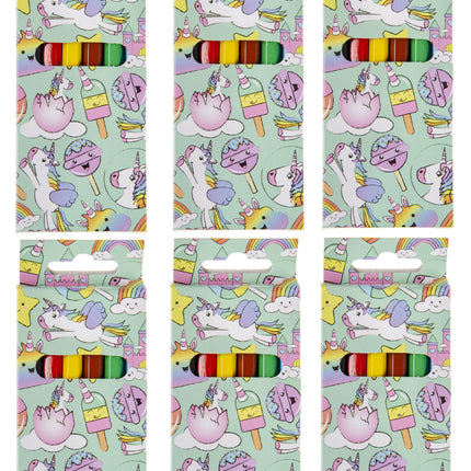 6 Unicorn Halfsize Colouring Pencils