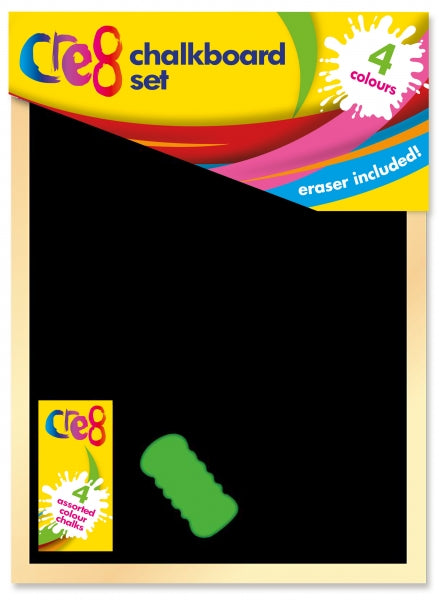 Chalk Board Set With Chalks & Eraser