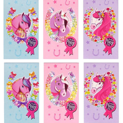 6 Mini Pony Flip Notebooks