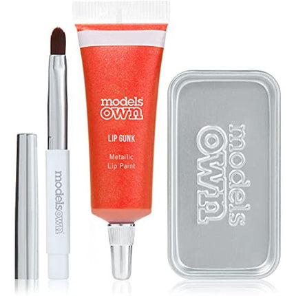 Models Own Lip Gunk Metallic Lip Paint - Lava No.01