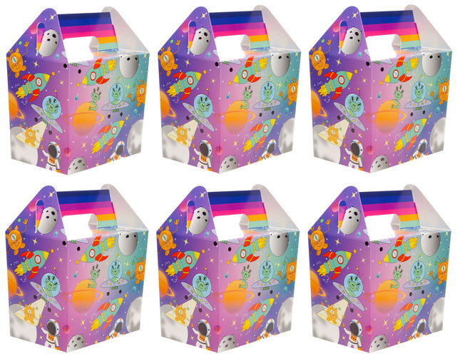 6 Space Party Food Lunch Boxes