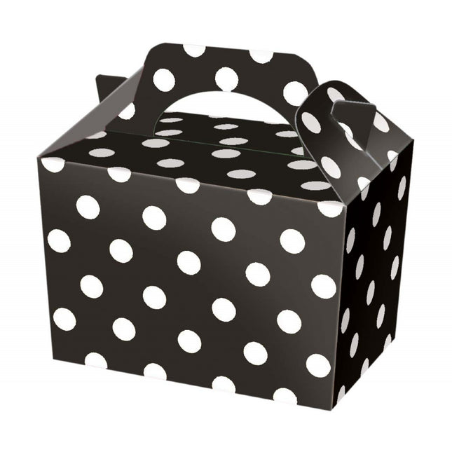10 Black Polka Dot Boxes