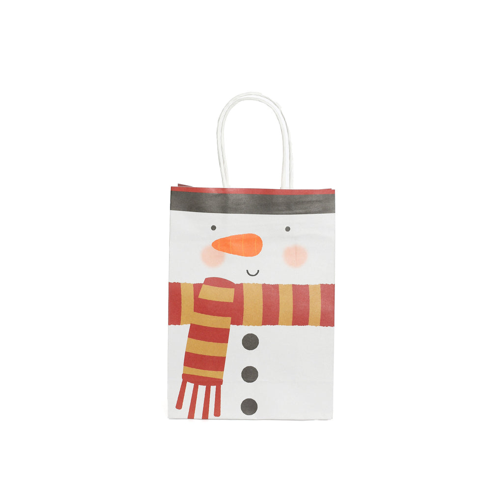 6 Snowman Paper Party Bags
