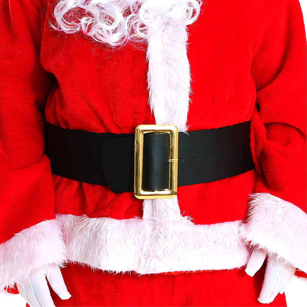 Adults Medium Thick Black Santa Belt