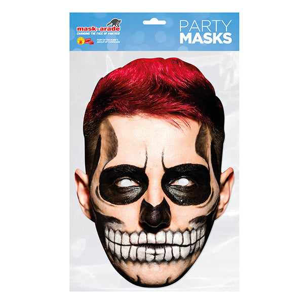 Day Of The Dead Man Red - Party Mask
