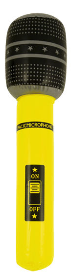 Inflatable 40cm Yellow Microphone