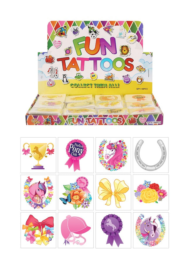 72 Pony Temporary Tattoos
