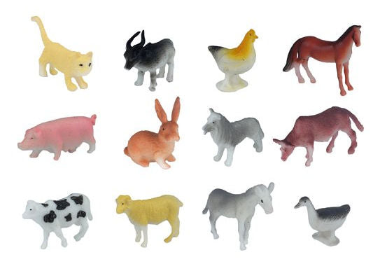 6 Plastic Farm Animals