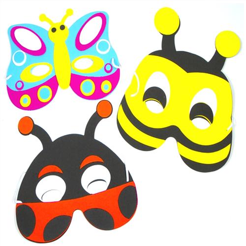 6 Foam Insect Masks