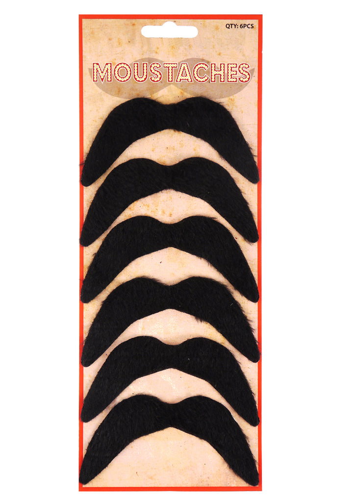 6 Black Moustaches