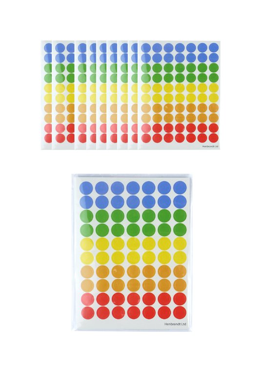 700 Coloured Dot Stickers